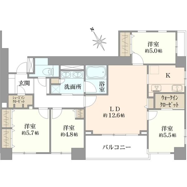 クレッセント東京ヴュータワー 間取図