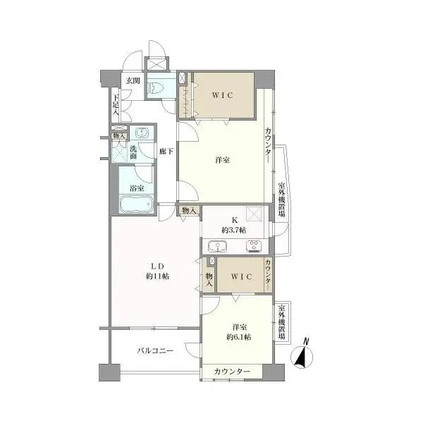 ベルクレール幡ケ谷 間取図