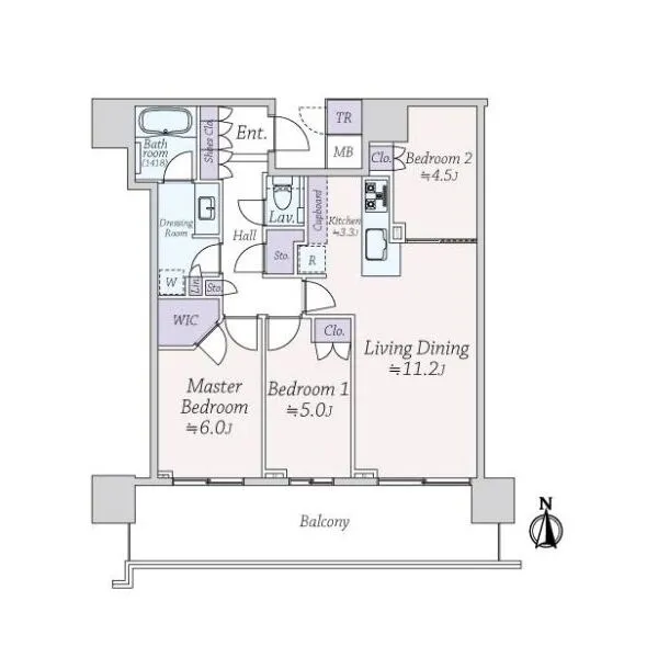 パークタワー晴海 間取図
