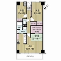 グランドシティーダイアパレス吹田パークコート五番館 間取図
