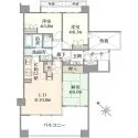グランソシエ国立イーストウイング 間取図