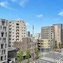 グリーンパークミノワ バルコニーから東京スカイツリーを望む、都心ならではの眺望が魅力です。