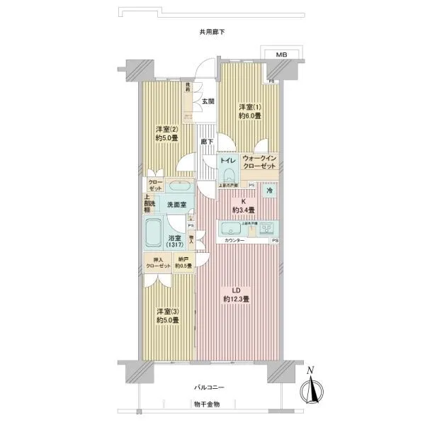 オハナ蕨錦町 間取図