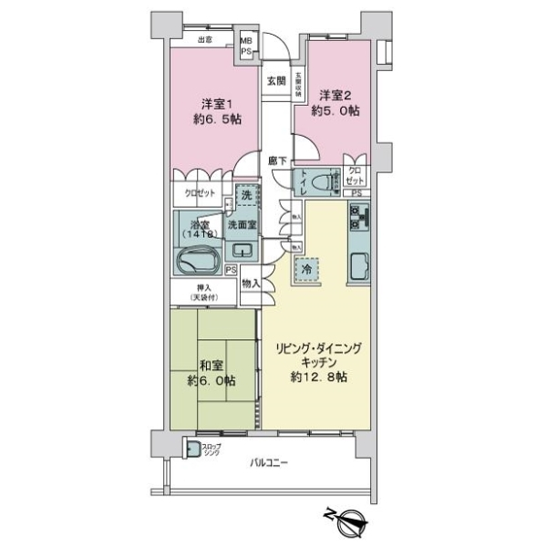 ライオンズ蘇我フォレストマークス 間取図