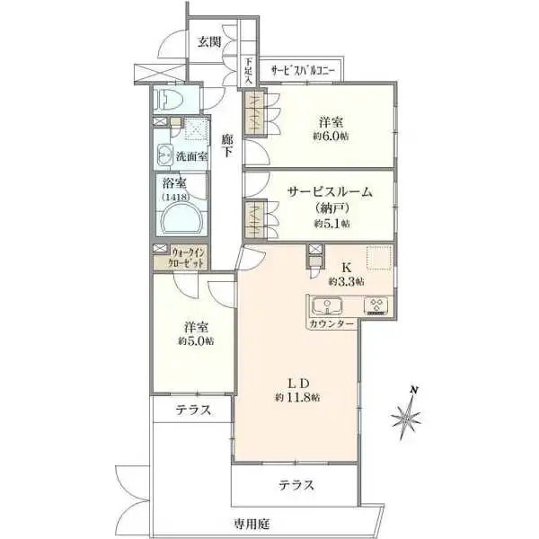 ランドステージ保谷駅前 間取図