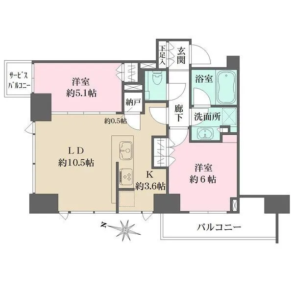 シティタワー上野池之端 間取図