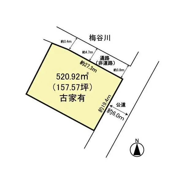 京都市左京区修学院檜峠町 間取図