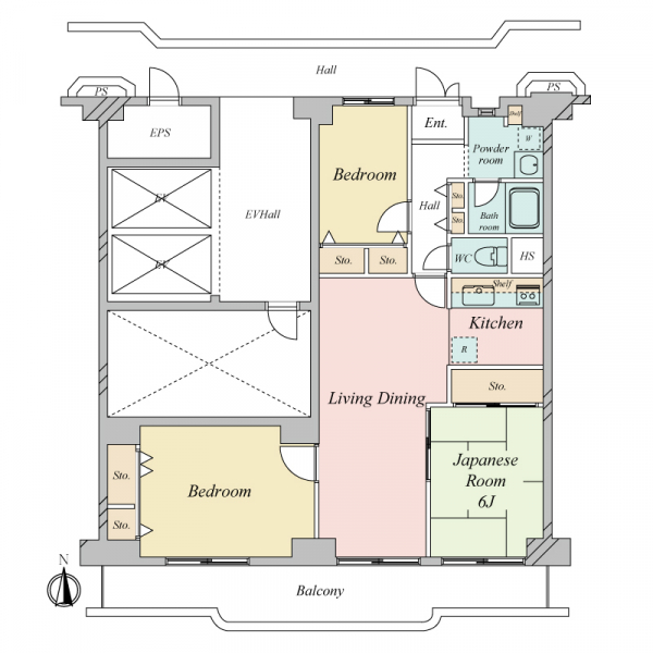大島スカイハイツ 間取図