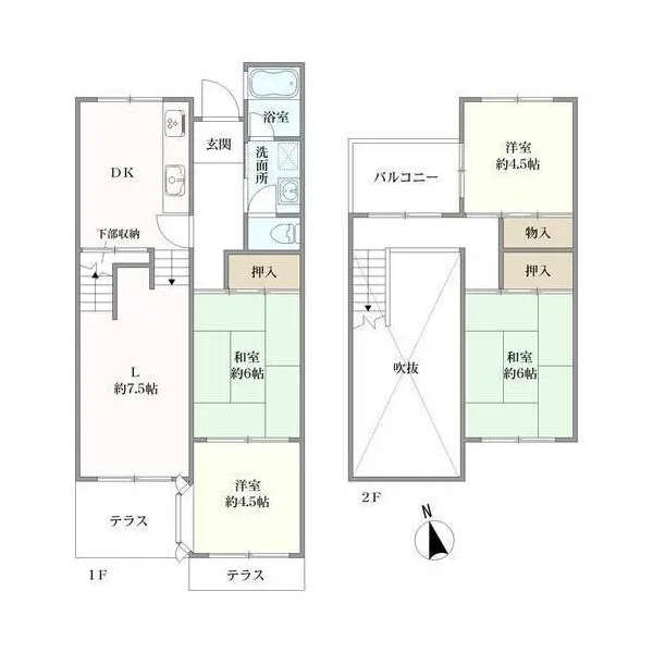 京都市左京区高野上竹屋町 間取図
