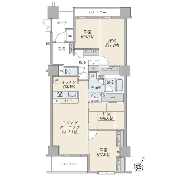 エクステ新横浜 間取図