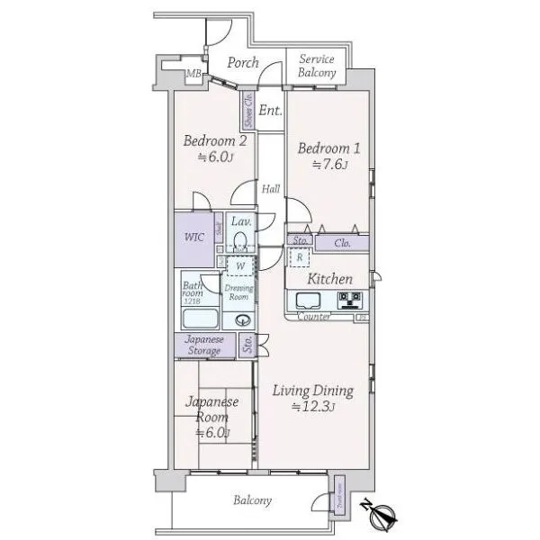 アメニクス川口 間取図
