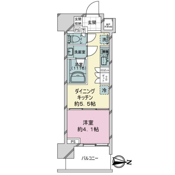 ライオンズ東京三ノ輪ミレス 間取図