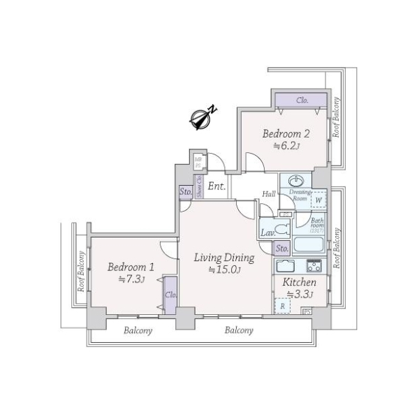 ライオンズマンション新小岩駅前壱番館 間取図