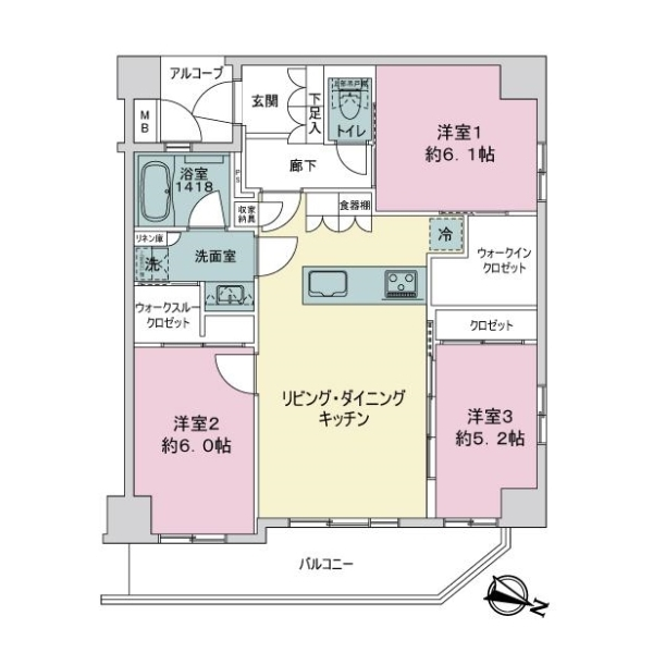ミオカステーロ小岩２ 間取図
