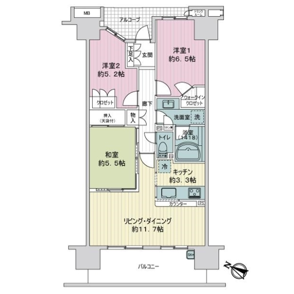 ローレルコート南浦和 間取図