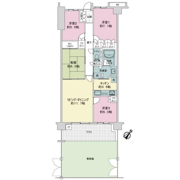 ブルーミングヒルズ多摩センター・ファーストレジデンス 間取図