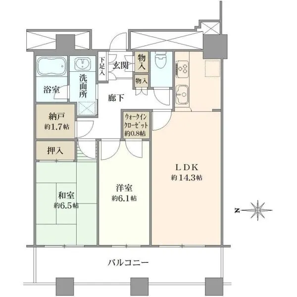 ディアマークスキャピタルタワー 間取図