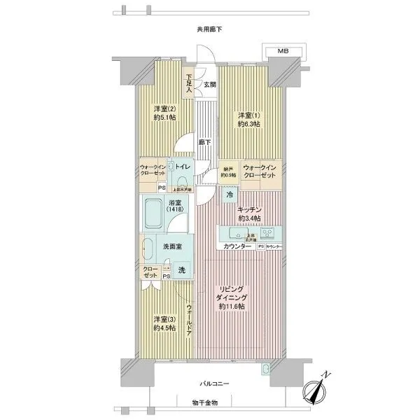 プレミスト東京王子 間取図