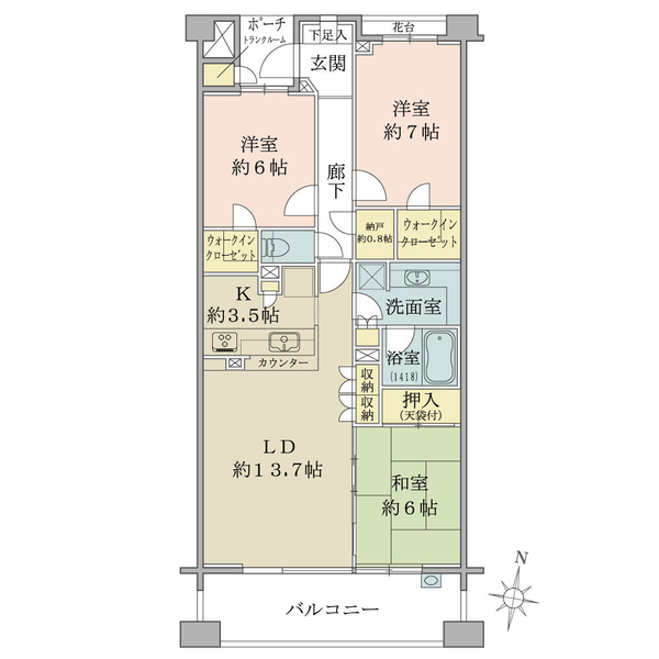 湘南袖ケ浜レジデンスＢ棟 間取図