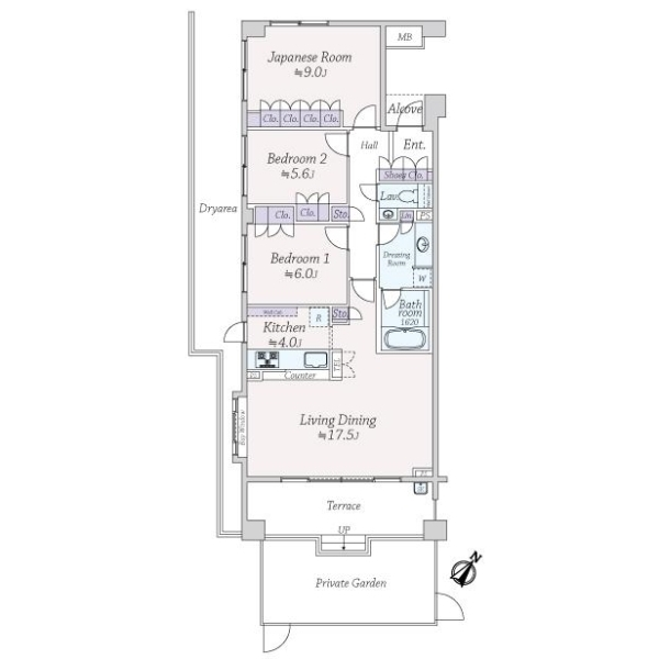 グローリオ南阿佐ヶ谷 間取図