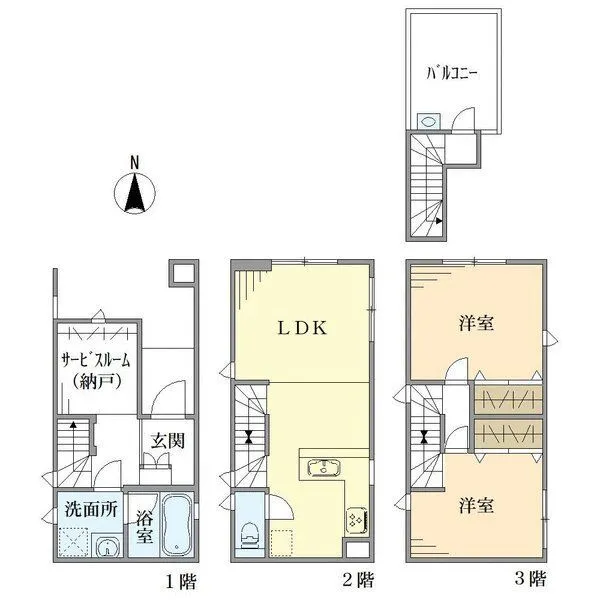 川崎市中原区新城２丁目 間取図