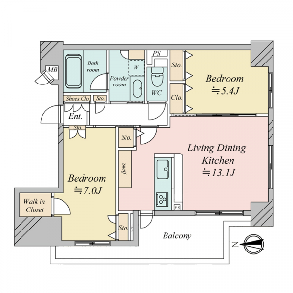 エステムプラザ本町クロス 間取図