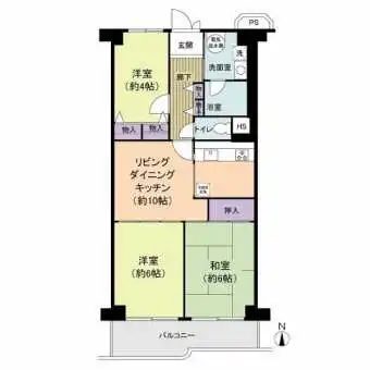 分譲時の3LDK仕様です