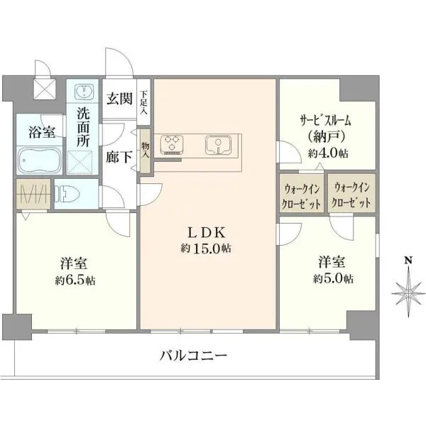 シティライフクラウンハイム長堀通 間取図