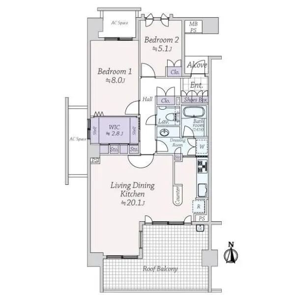 ライオンズスクエア用賀 間取図
