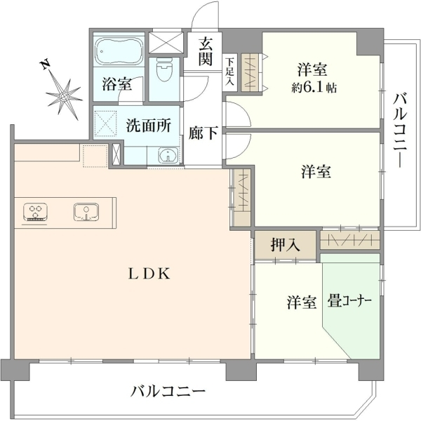 ゼファー船橋薬園台 間取図