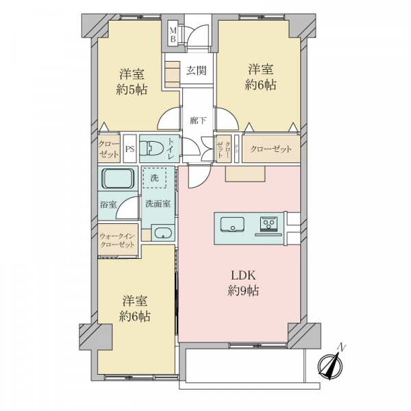 サザンコーポラスＡ棟 間取図
