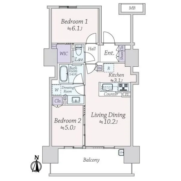 ザ・グランアルト錦糸町 間取図