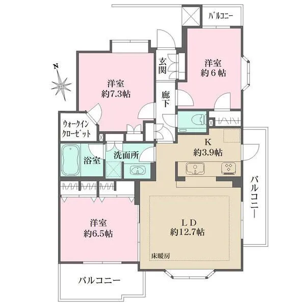 リーベスト松庵 間取図