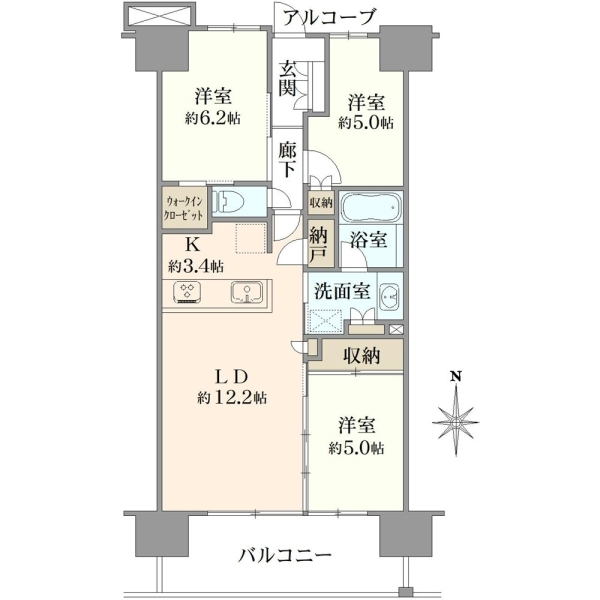 オハナ柏たなかパークフロント 間取図