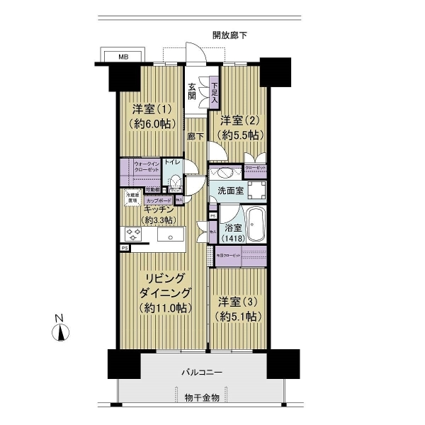ルネ南砂町リバーフィール 間取図