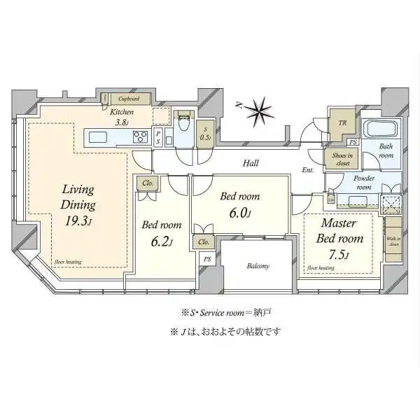 Brillia一番町 ブリリア一番町 間取図