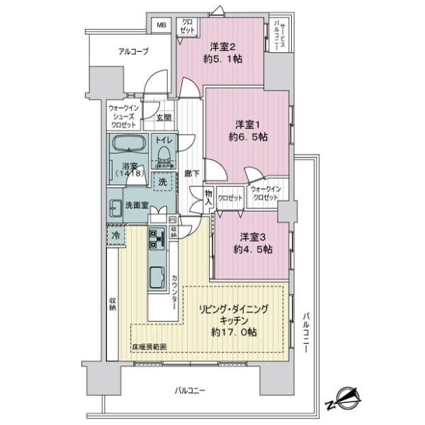 ルピアコート西葛西 間取図