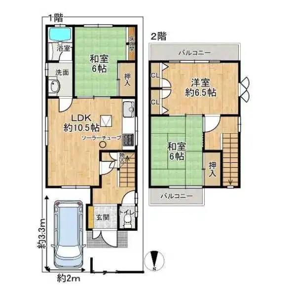 八尾市山本町２丁目 間取図