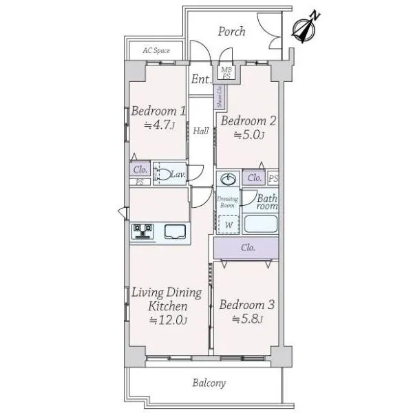 ライオンズステーションプラザ新小岩 間取図