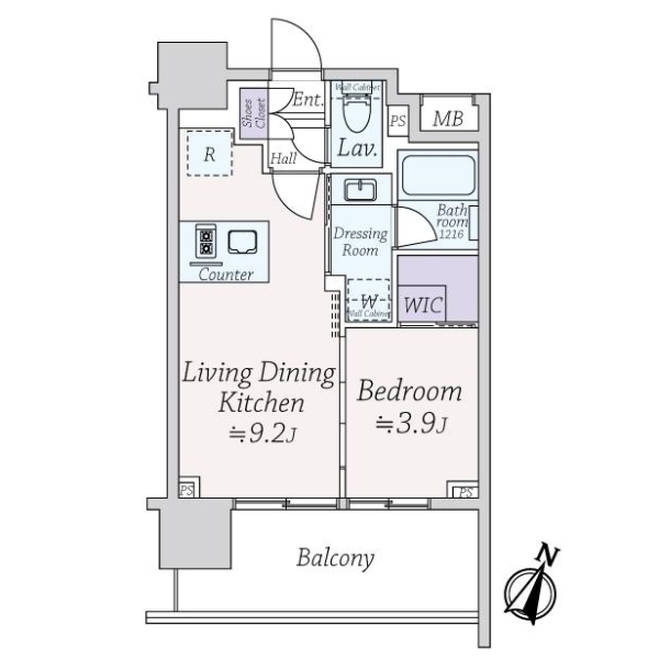 プラウド横浜阪東橋 間取図