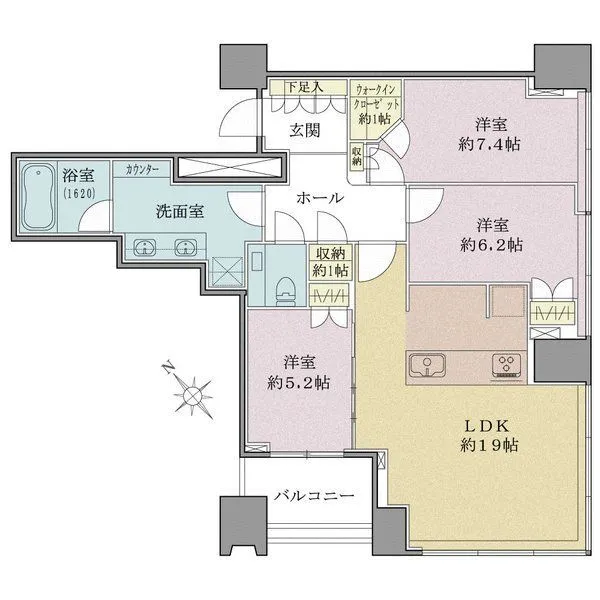 シティタワー麻布十番 間取図
