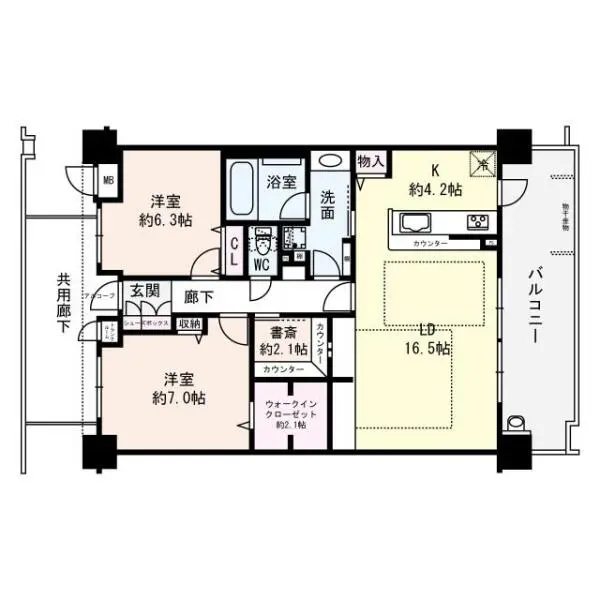 ディークラディア城東アフタヌーンスクエア 間取図