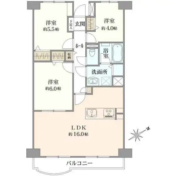 津田沼ハイツ 間取図