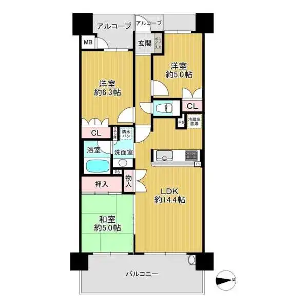 ローレルスクエア八尾ミッド 間取図