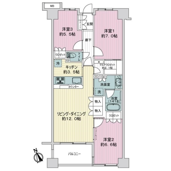 横濱山手テラス壱番館 間取図