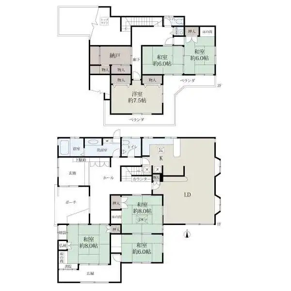 東大阪市山手町 間取図
