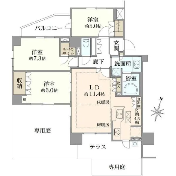 プラウド船橋本町 間取図