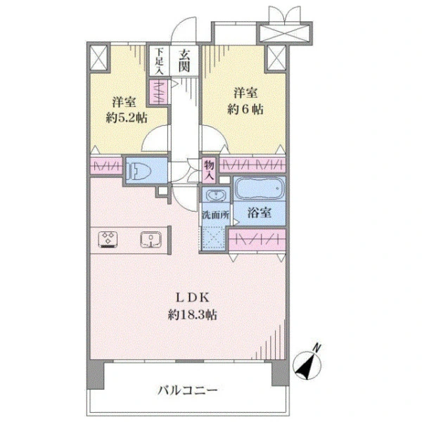 ルピナス綱島リバースクエア 間取図