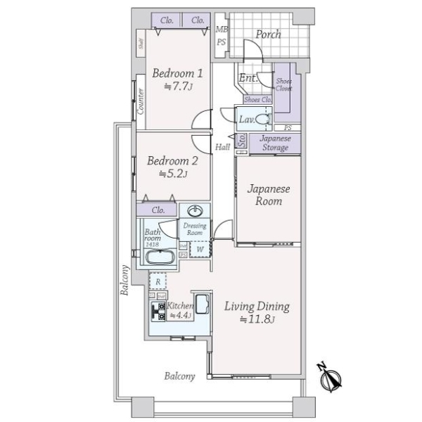 レクセルマンション西船橋第弐 間取図