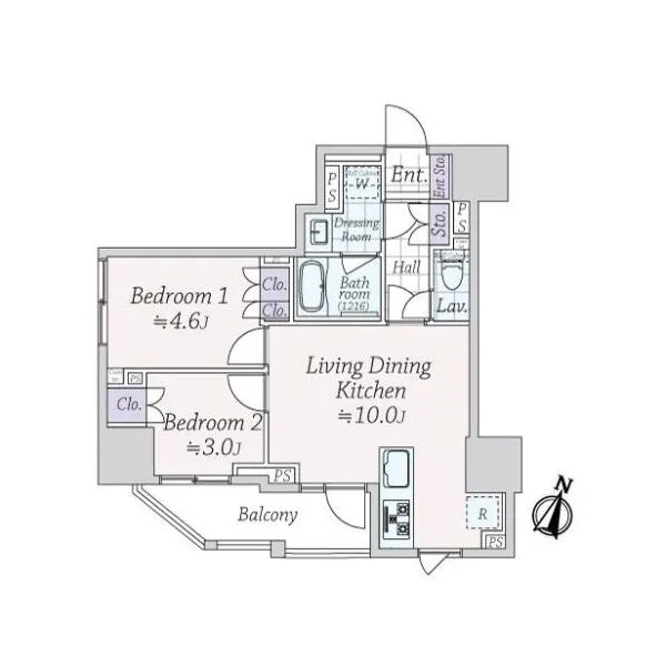 ライオンズ千代田岩本町ミレス 間取図